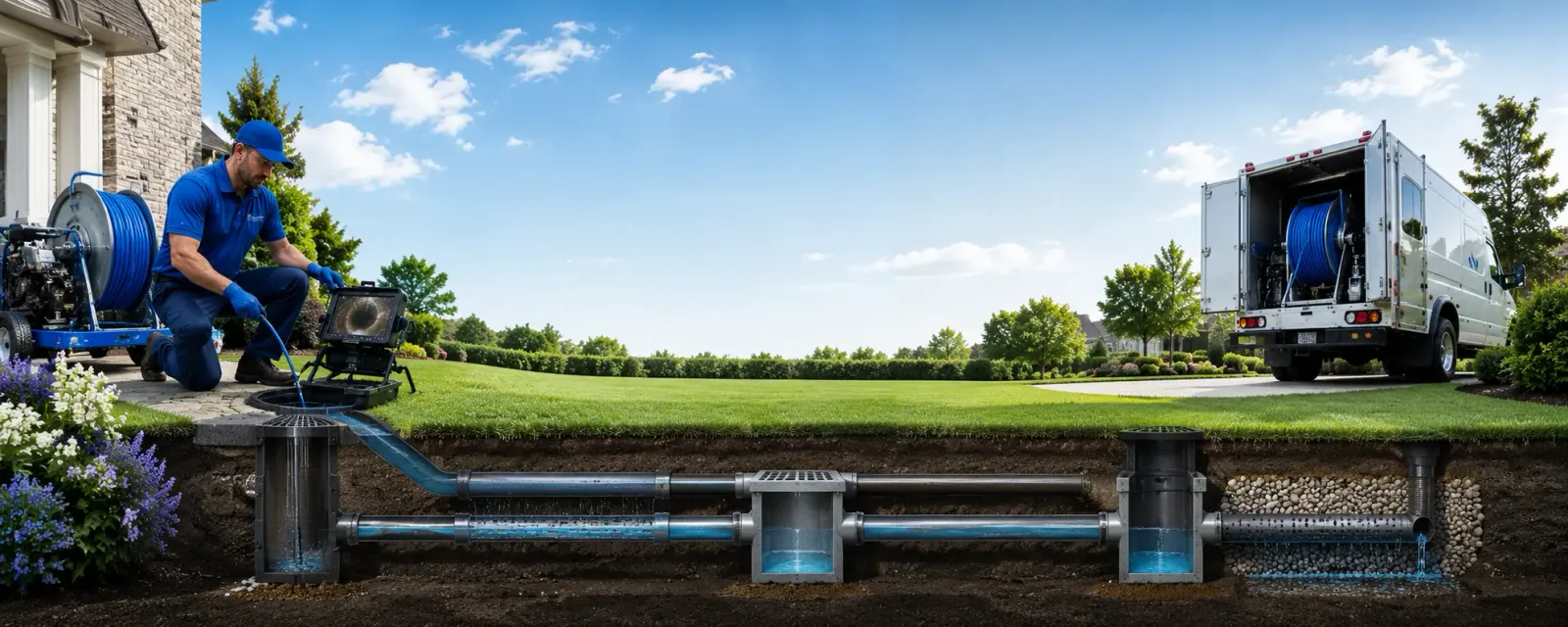 Outdoor drain cleaning information for Stratford, CA